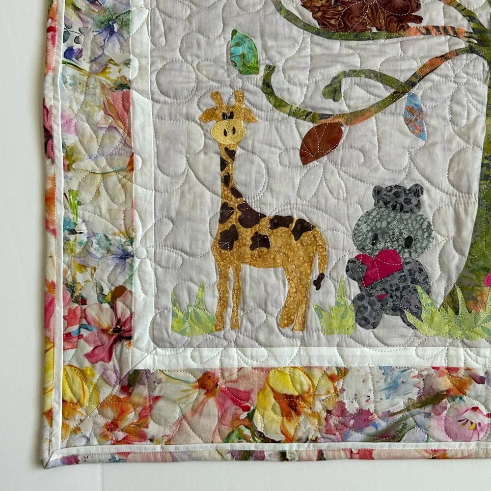 Baby Mini Quilt Activity Play Mat Wishing on a Dream 32x27 Inch Nursery Handmade